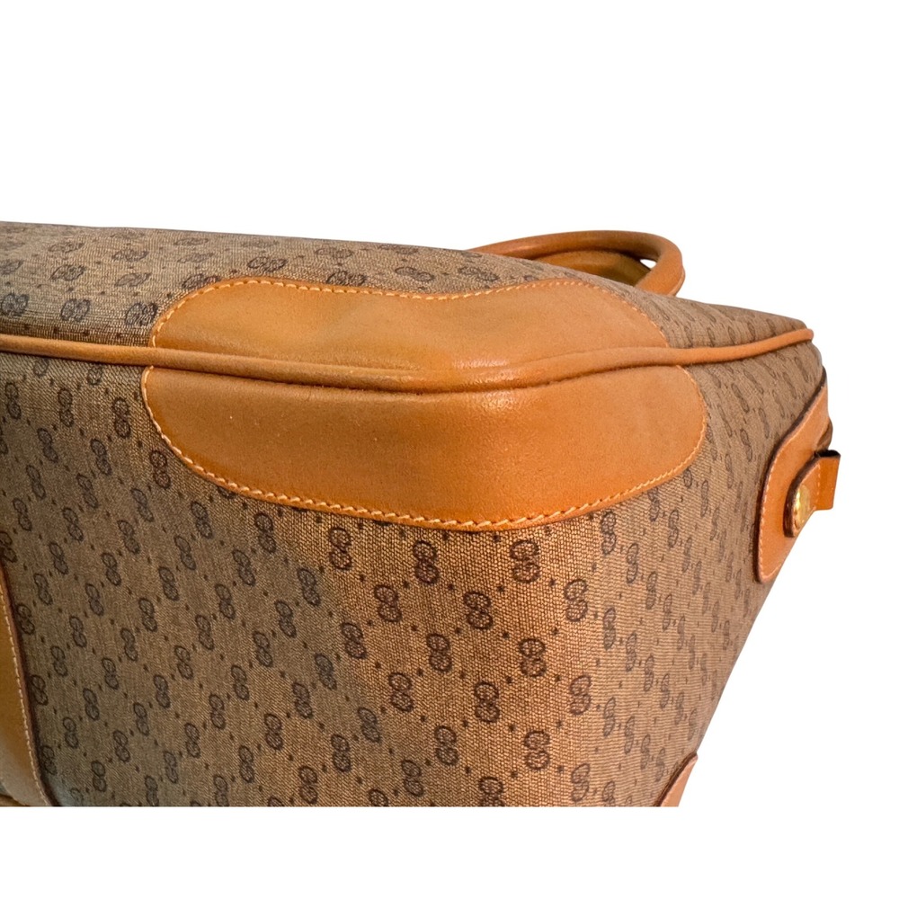 Gucci GG‎ PVC, Leather Trim Top Handle Boston Bag vintage 70's-80's - Picture 4 of 16